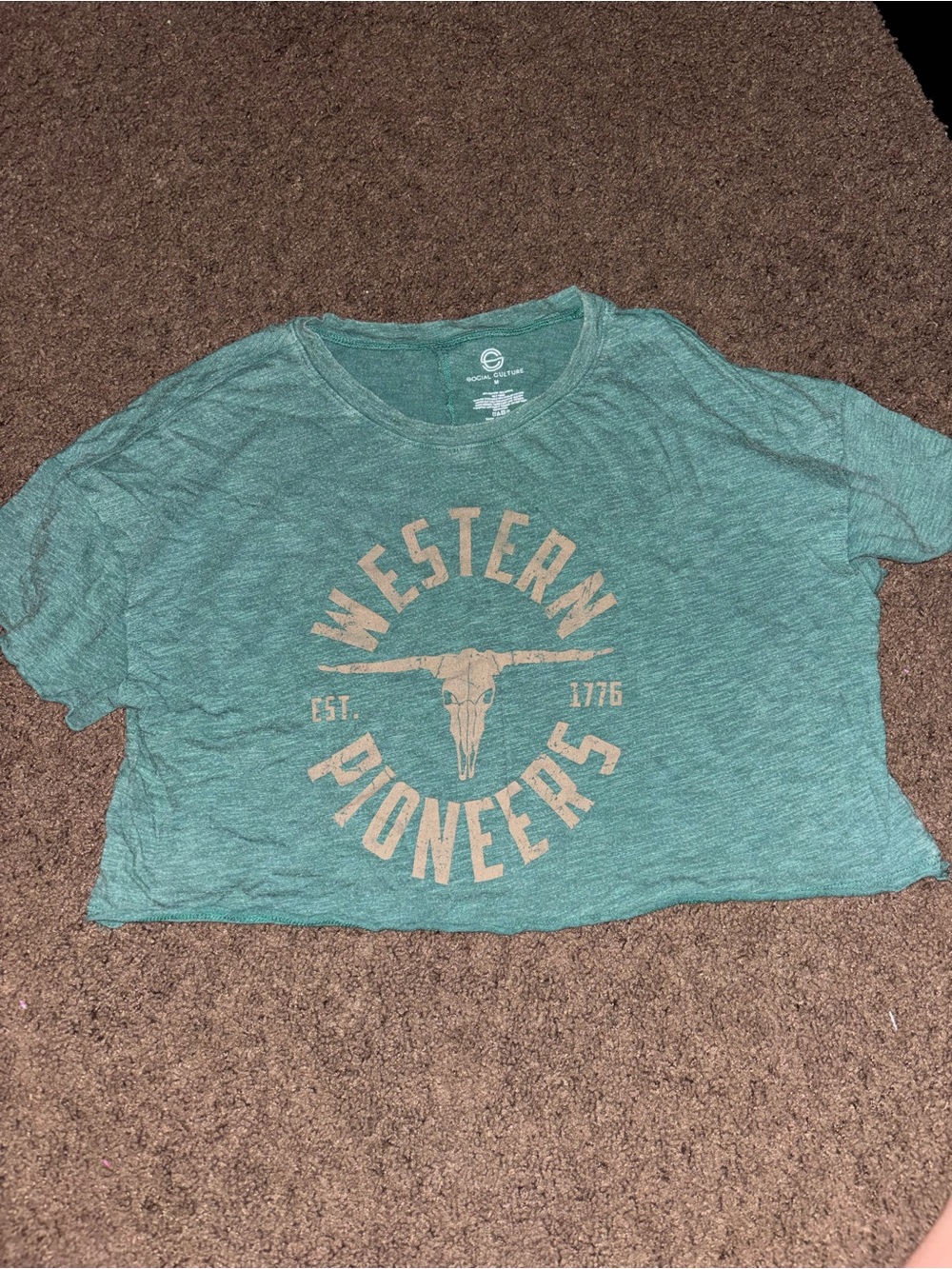Western Pioneers Teal Graphic Short Sleeve Tee